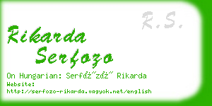 rikarda serfozo business card